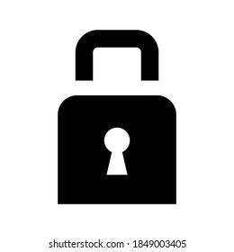 Padlock icon. Protection Vector illustration. Security symbol for your web site design, logo, app, UI. Encryption lock. Set A.