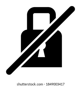 Padlock icon. Protection Vector illustration. Security symbol for your web site design, logo, app, UI. Encryption lock. Set A.