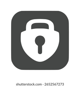 Ícone de cadeado Símbolo de bloqueio de segurança para privacidade, controle de acesso e vetor de design de interface do usuário de proteção
