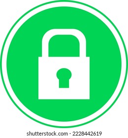 Padlock icon, security icon, locked sign icon, security button