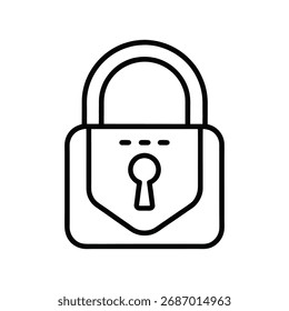 Icono de candado: Vector de símbolo de bloqueo de seguridad y privacidad sobre fondo blanco