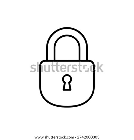 Padlock icon, security, protection. Private, safe, secure access.