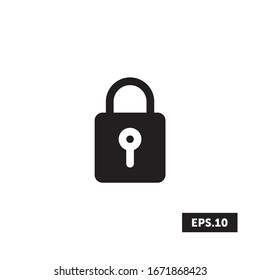 Padlock icon, Security sign/symbol vector