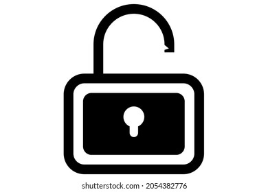 Icono de candado. Símbolo de seguridad. Reloj de contorno. Firma de privacidad