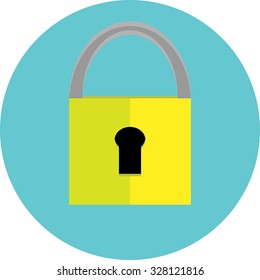 Padlock icon. Security web, safe protection, password and internet, system privacy, vector art design abstract unusual fashion illustration