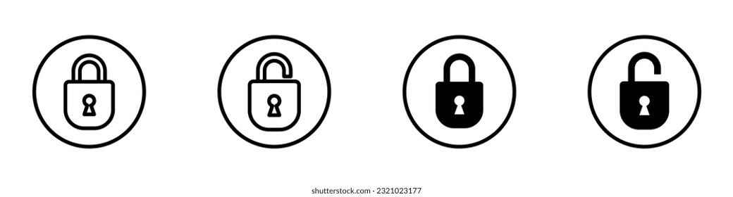 padlock icon set design template. Trendy style vector eps 10