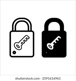padlock icon set isolated on white background