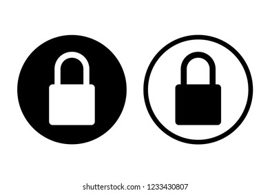 Padlock icon set. Vector illustration