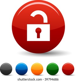 Padlock icon set. Vector illustration.