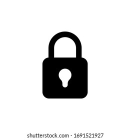 Padlock icon sign design on white background