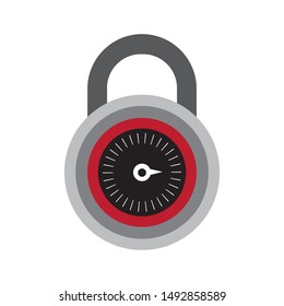 padlock icon. padlock sign symbol. flat illustration of padlock - vector icon