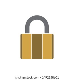 padlock icon. padlock sign symbol. flat illustration of padlock - vector icon