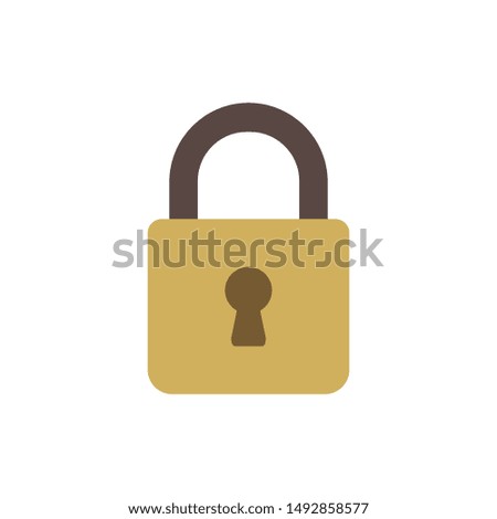 padlock icon. padlock sign symbol. flat illustration of padlock - vector icon
