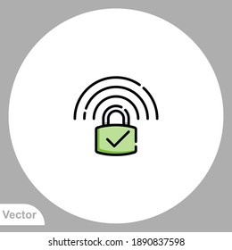 Padlock icon sign vector,Symbol, logo illustration for web and mobile