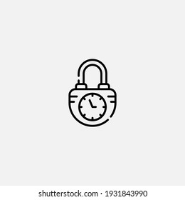 Padlock icon sign vector,Symbol, logo illustration for web and mobile