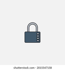 Padlock icon sign vector,Symbol, logo illustration for web and mobile