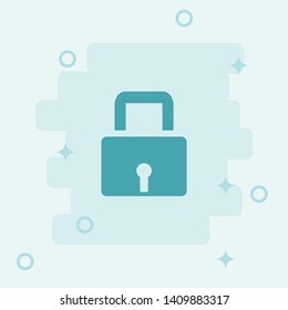 Padlock Icon. Simple icon, blue colored icon illustration. - Vector