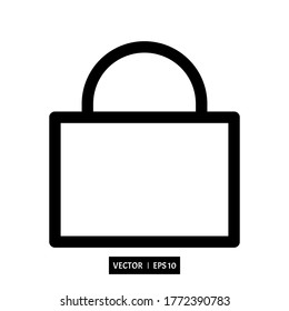 padlock icon simple design illustration vector logo for any project