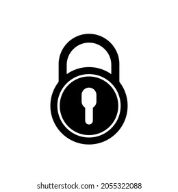 Padlock icon. Simple, high quality and suitable for your design. Flat design vector illustration, solid, silhouette.