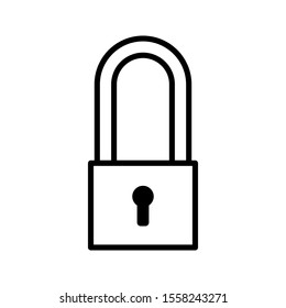 padlock icon. simple vector illustration