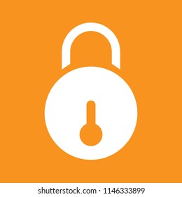 Padlock icon, stock vector illustration, EPS10.