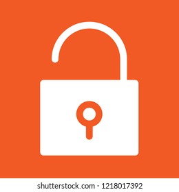 padlock icon, stock vector illustration, EPS10.