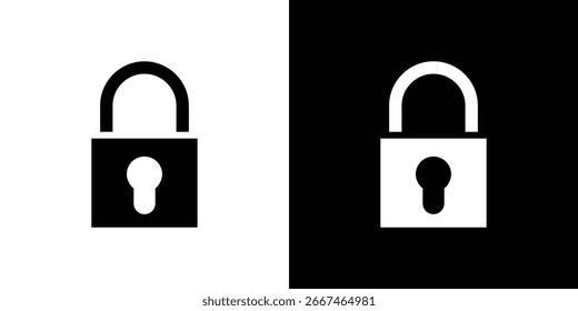 Padlock icon symbol collection. Flat vector stock illustration.