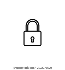 símbolo de icono de candado. vector de protección aislado en fondo blanco