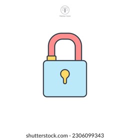 Padlock icon symbol template for graphic and web design collection logo vector illustration