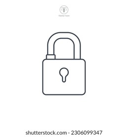 Padlock icon symbol template for graphic and web design collection logo vector illustration