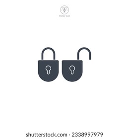 Padlock-Symbol, Vektorgrafik einzeln auf weißem Hintergrund