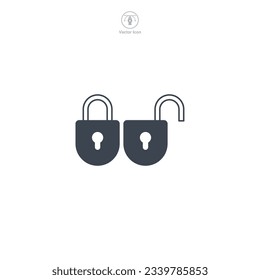 padlock icon symbol vector illustration isolated on white background