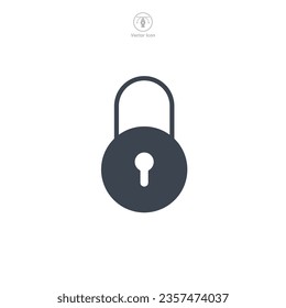 Padlock-Symbol, Vektorgrafik einzeln auf weißem Hintergrund