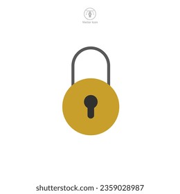 Padlock icon symbol vector illustration isolated on white background