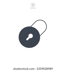 Padlock icon symbol vector illustration isolated on white background