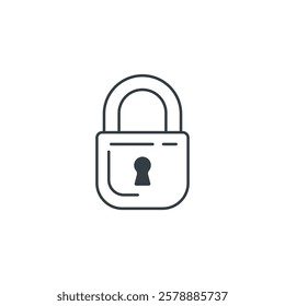 Padlock icon symbol vector illustration isolated on white background