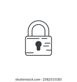 padlock icon symbol vector illustration isolated on white background
