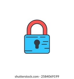padlock icon symbol vector illustration isolated on white background