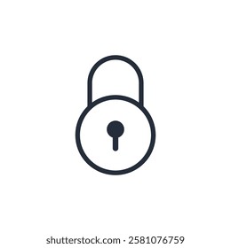 padlock icon symbol vector sign isolated on white background illustration for graphic and web design