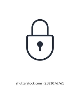 padlock icon symbol vector sign isolated on white background illustration for graphic and web design