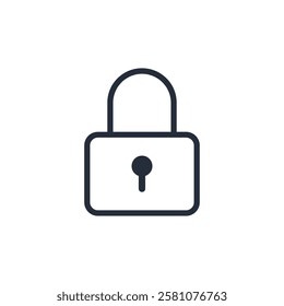 padlock icon symbol vector sign isolated on white background illustration for graphic and web design