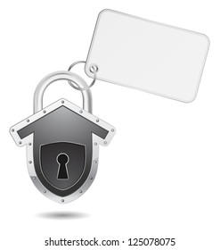 padlock icon with tag