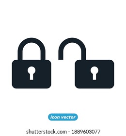 Padlock icon template color editable. Padlock symbol vector illustration for graphic and web design.