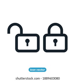 Padlock icon template color editable. Padlock symbol vector illustration for graphic and web design.