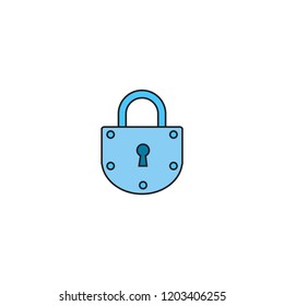 padlock icon template design