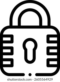 padlock icon. Thin Linear Style Design Isolated On White Background