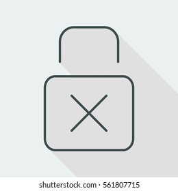 Padlock icon - Thin series