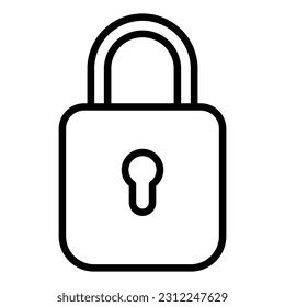 Padlock icon with transparent background