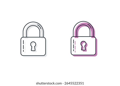  Ícone de cadeado com plano de fundo transparente