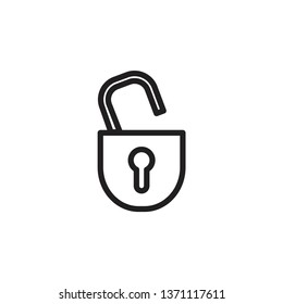 padlock icon trendy